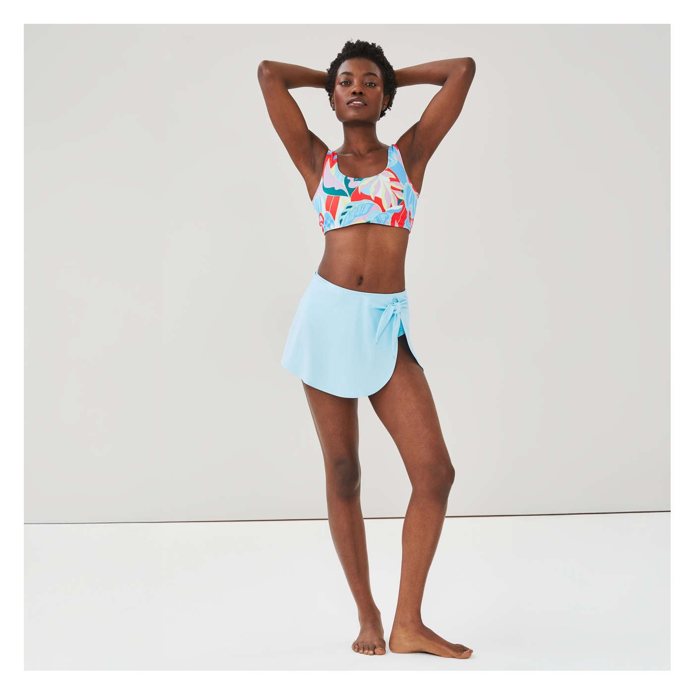 ★SURFEA★ SWIM COVERUP SKIRTSKY BLUE Sunset Ruched Swim Cover-Up Skirt - Sky Blue – Manhattan Peach